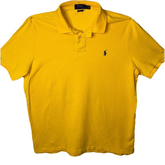 Polo Ralph Lauren Men's Classic Fit Polo Shirt Size Large Yellow - Picture 1 of 6
